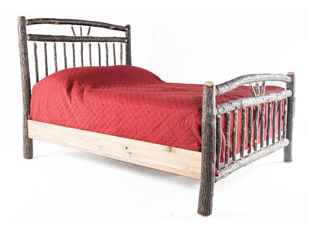 Hickory Queen Wagon Wheel Bedstead PWAGONQ