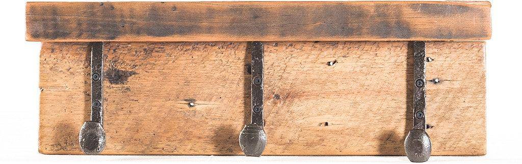 Wall Coat Shelf With Railroad Spike - Retreat Home Furniture