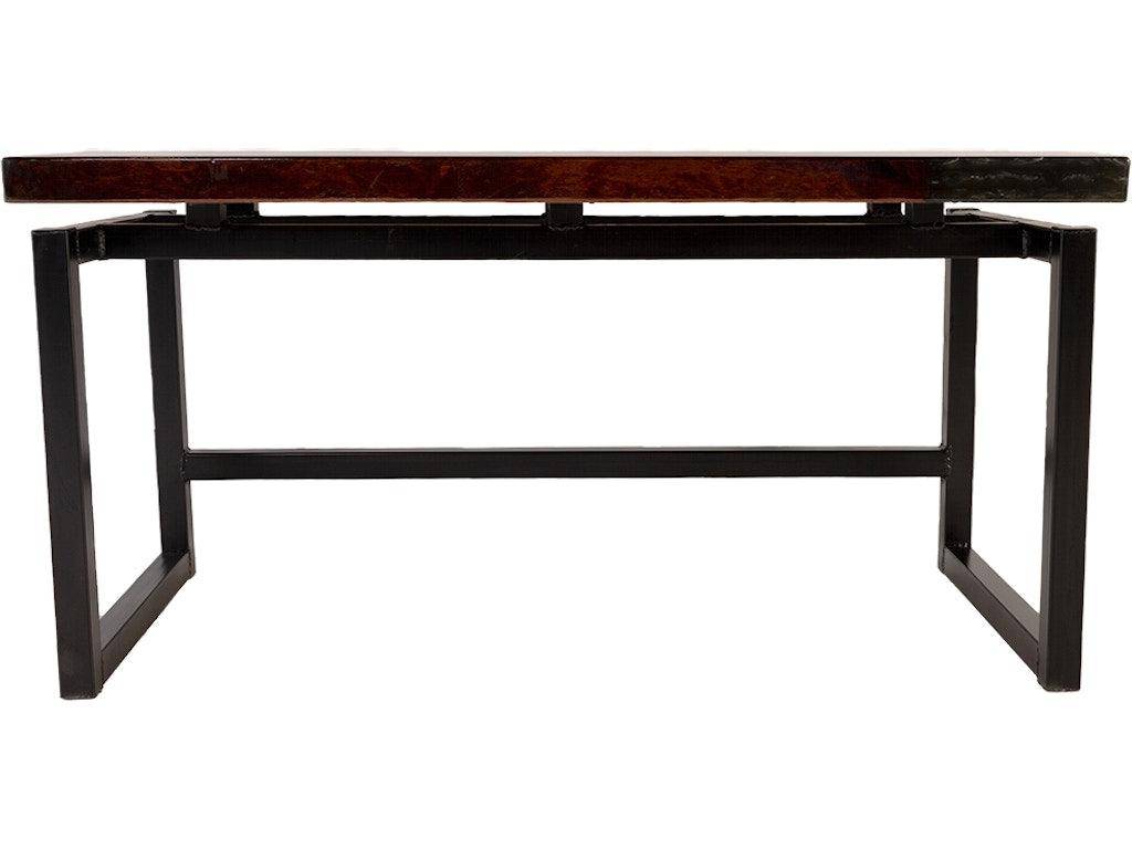 30" x 60" Red River Poured Desk - Black Metal Base 537910