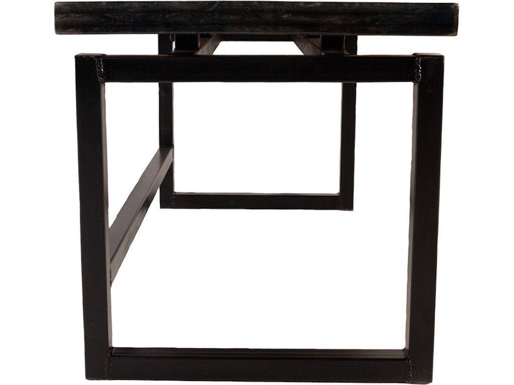 30" x 60" Red River Poured Desk - Black Metal Base 537910