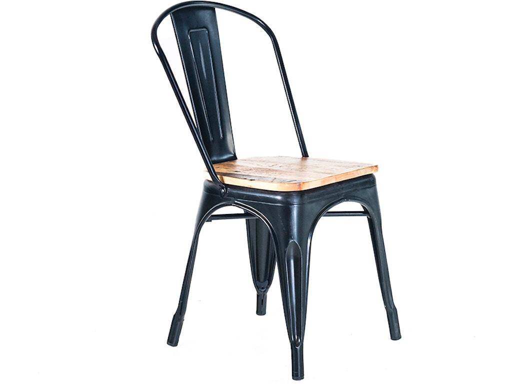 Granary Metal Side Chair with Granary Seat 522005