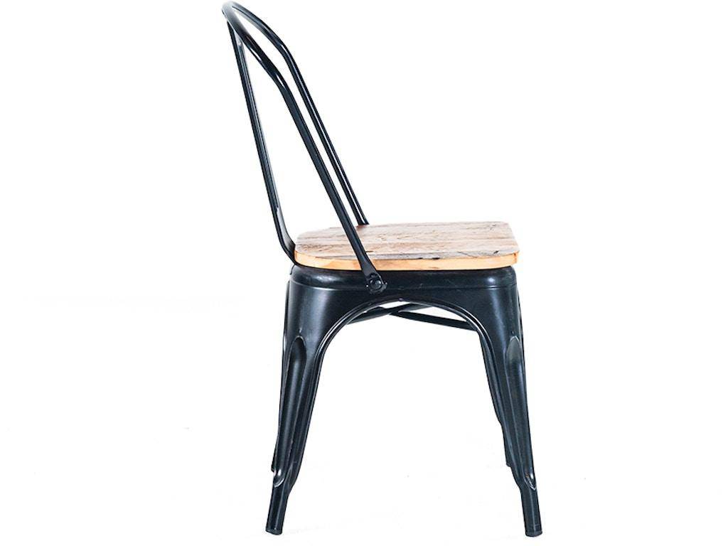 Granary Metal Side Chair with Granary Seat 522005