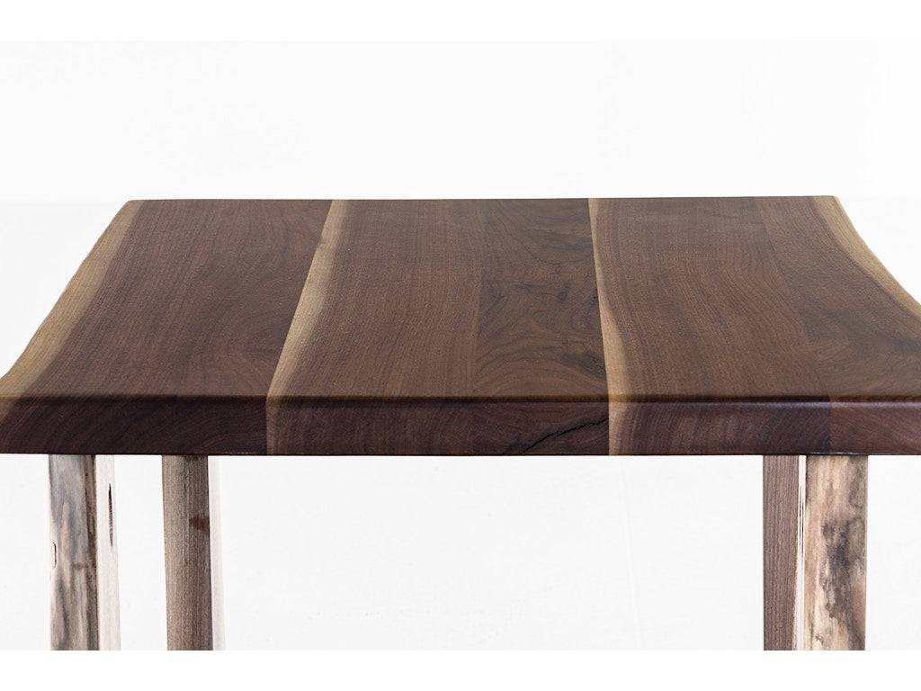 Live Edge Black Walnut End Table W/ Shelf 522014