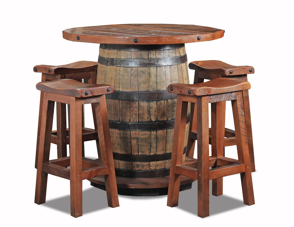 Old Globe Granary Whiskey Barrel Pub Table - Retreat Home Furniture