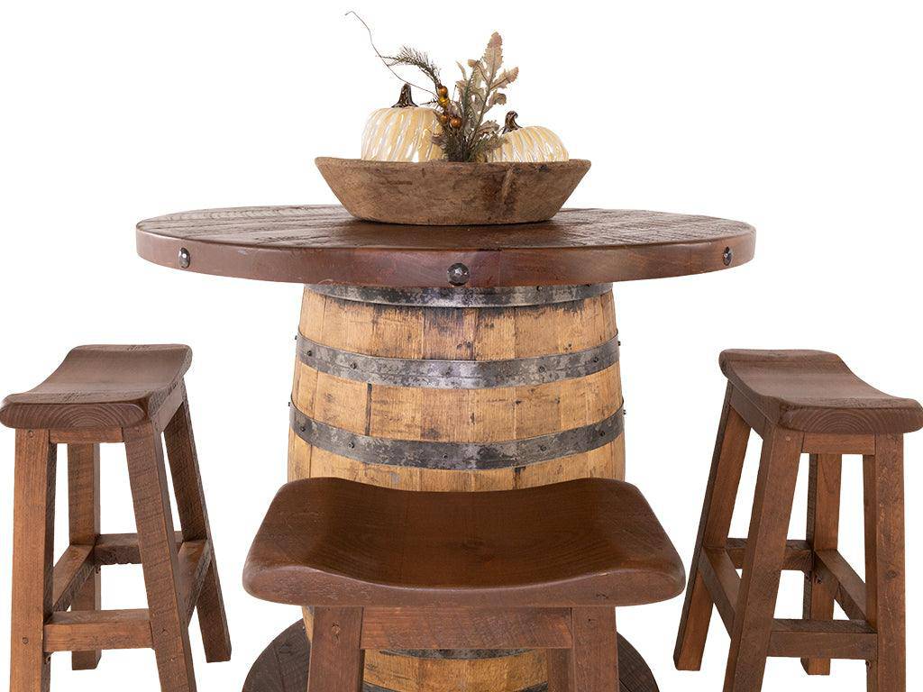 Whiskey Barrel Pub Table Chestnut - Retreat Home Furniture