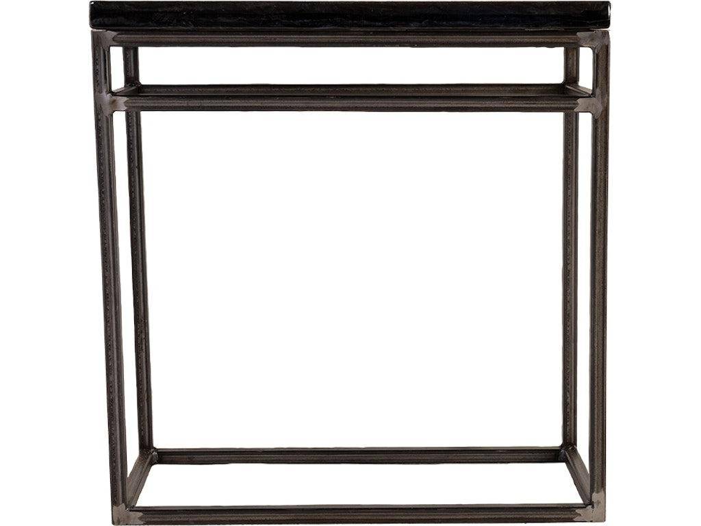 31 1/2 x 14" Sofa Table - Metal Base w/ Poured Walnut Top 544173