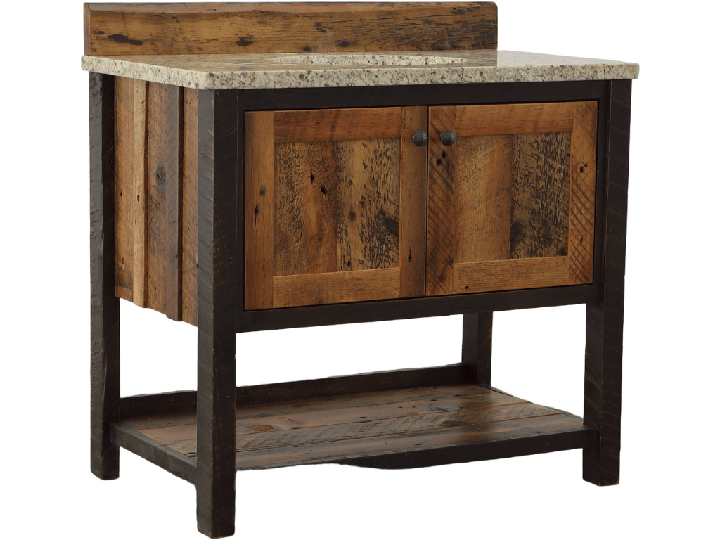 Granary Single Vanity-Black Accent