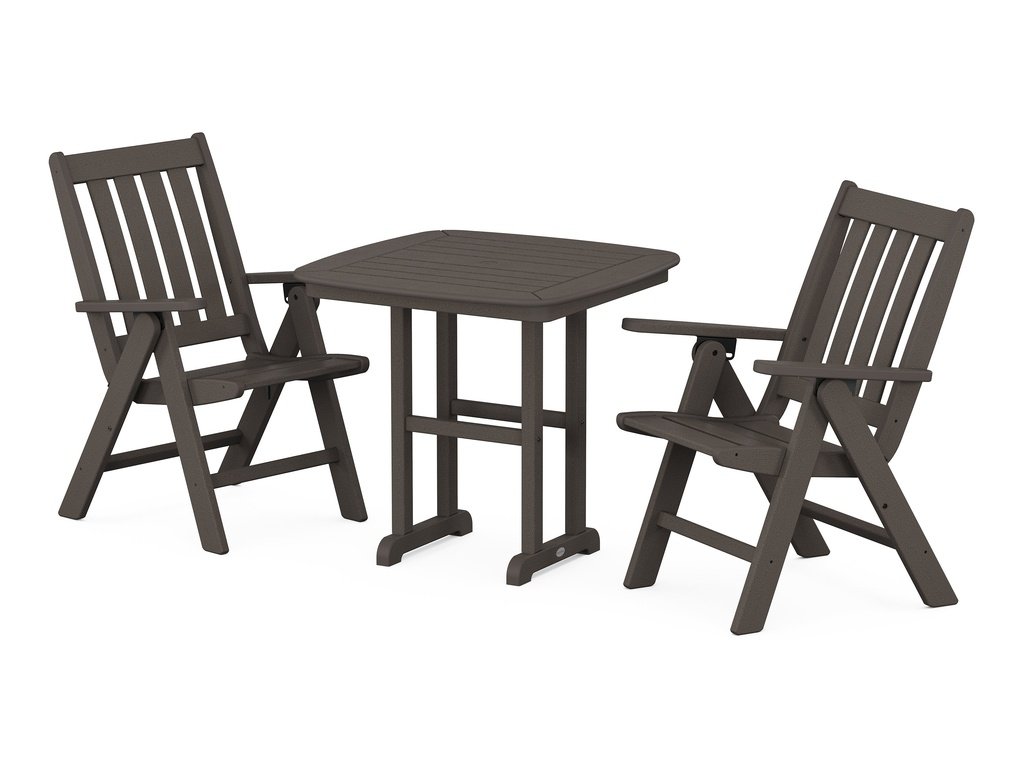 Vineyard Folding Chair 3-Piece Dining Set Photo