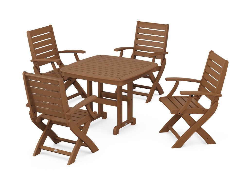 Signature Folding Chair 5-Piece Dining Set Photo