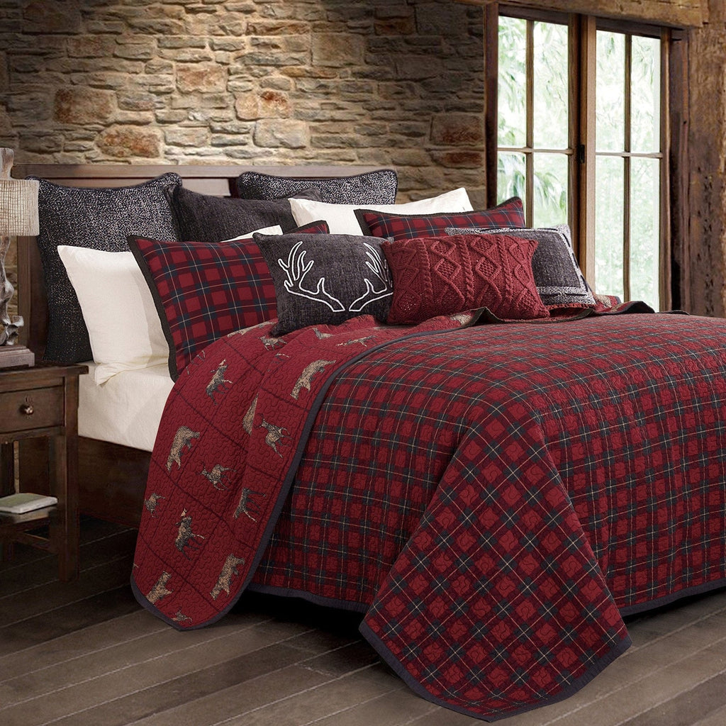 Woodland Plaid Reversible Quilt Set - Retreat Home Furniture