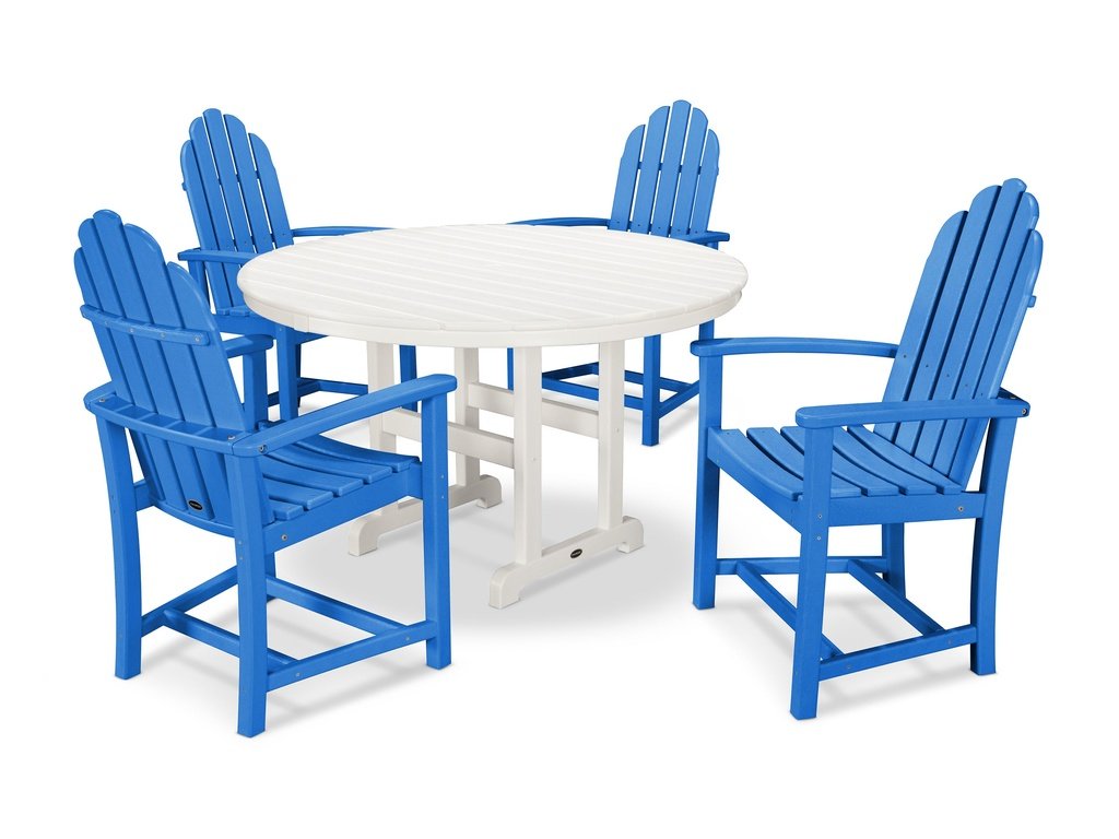 Classic Adirondack 5-Piece Round Farmhouse Dining Set Photo