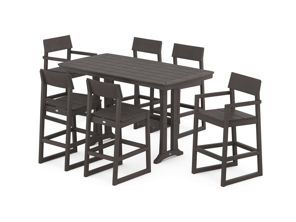 EDGE 7-Piece Bar Set with Trestle Legs Photo