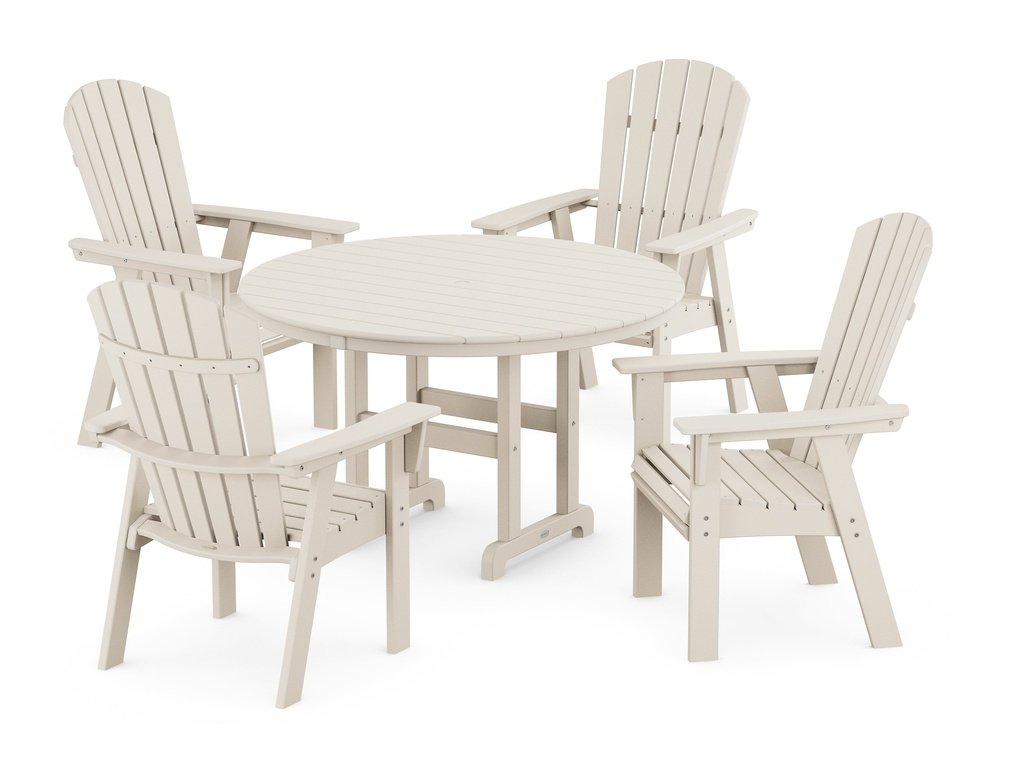 Nautical Adirondack 5-Piece Round Farmhouse Dining Set Photo