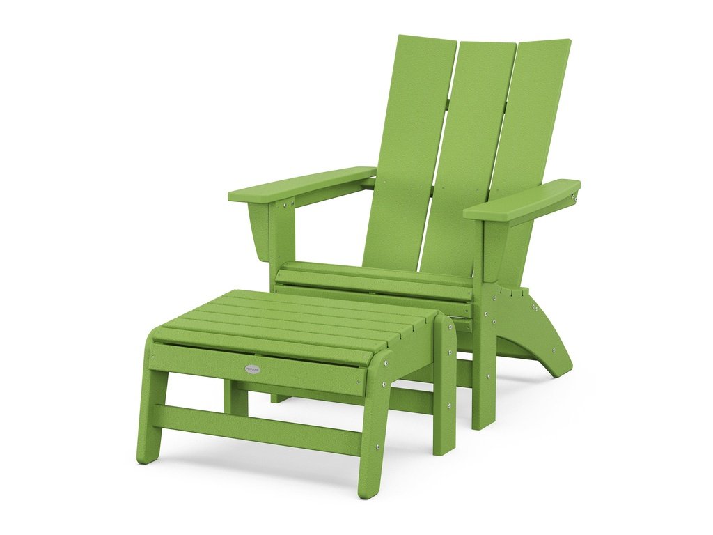 Modern Grand Adirondack Chair with Ottoman Photo