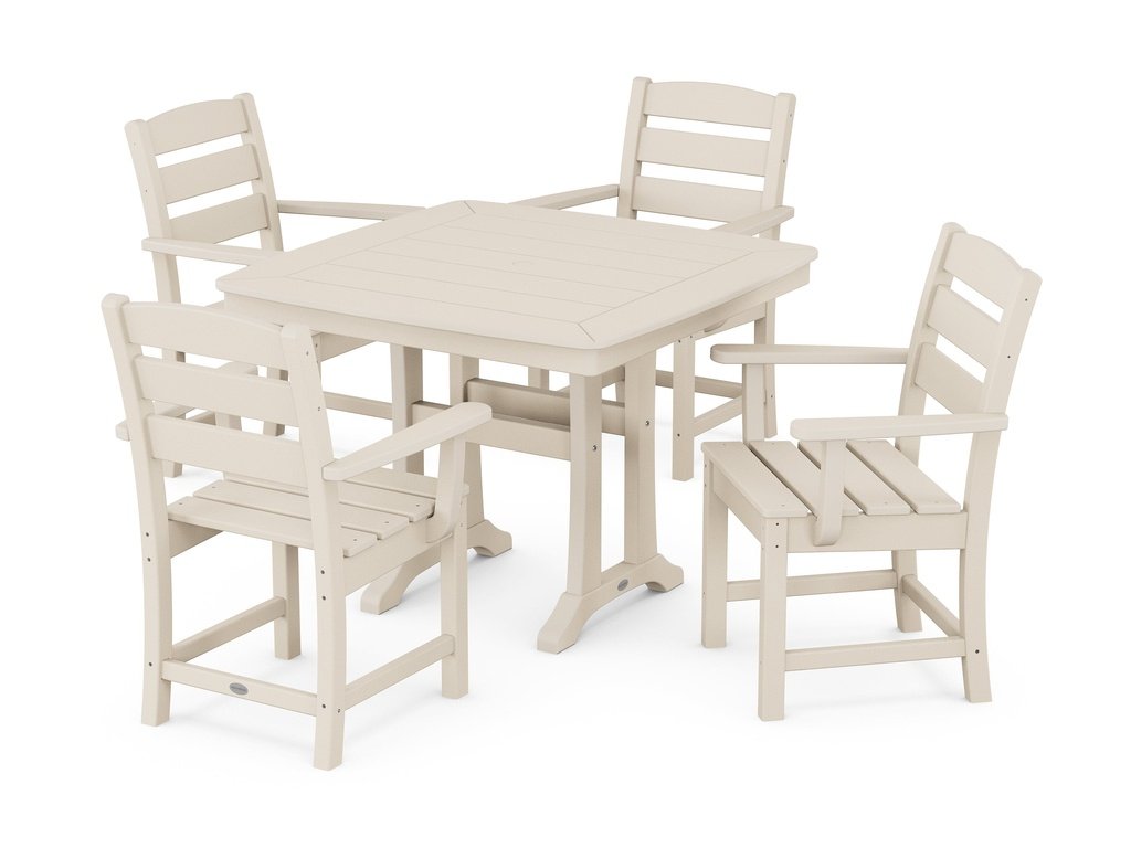 Lakeside 5-Piece Dining Set with Trestle Legs Photo