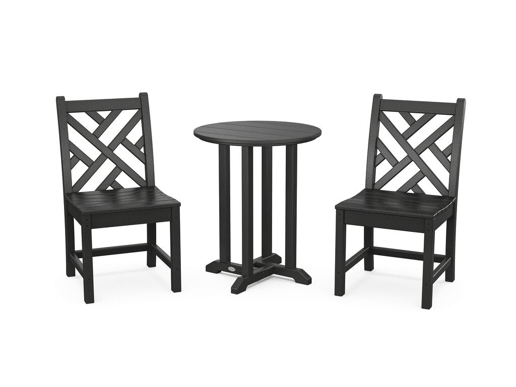 Chippendale Side Chair 3-Piece Round Dining Set Photo