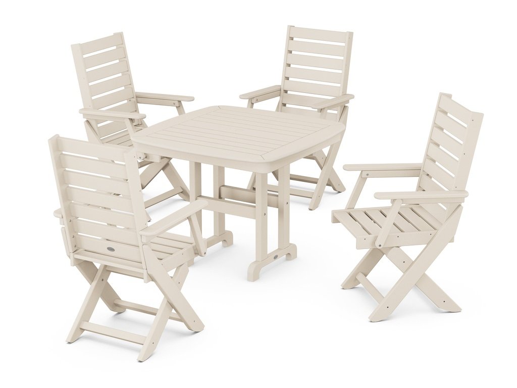 Captain Folding Chair 5-Piece Dining Set Photo