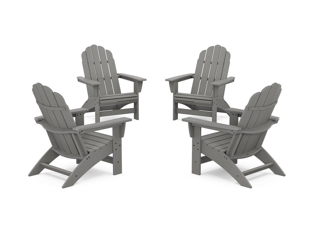 4-Piece Vineyard Grand Adirondack Chair Conversation Set Photo