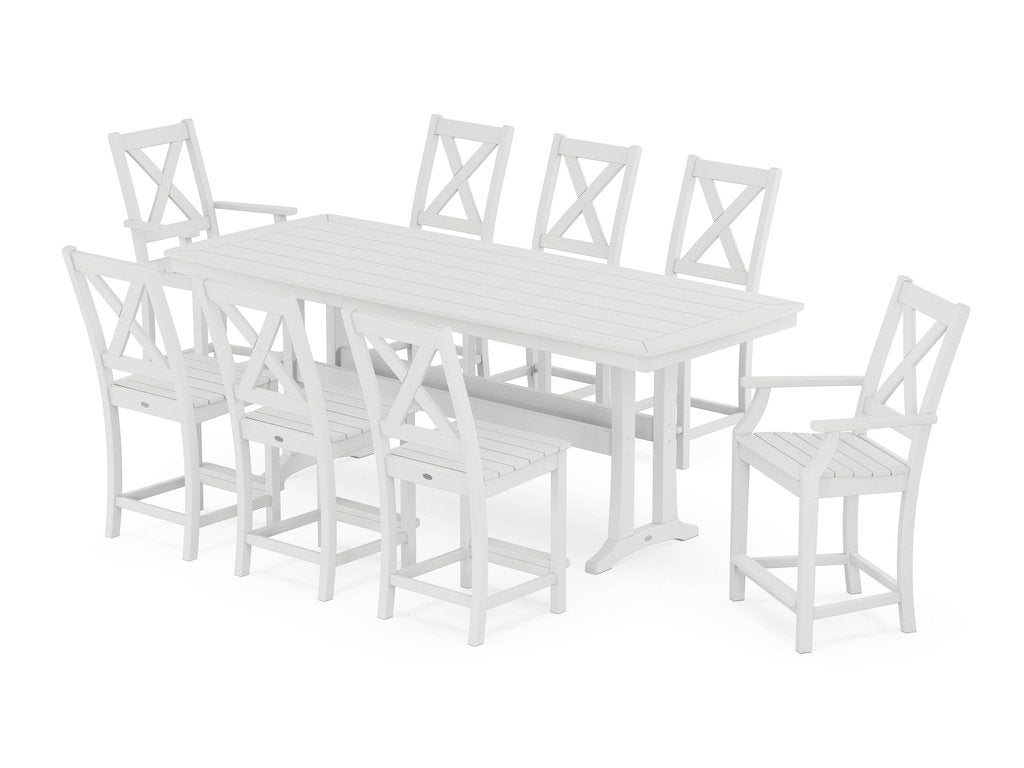 Braxton 9-Piece Counter Set with Trestle Legs Photo