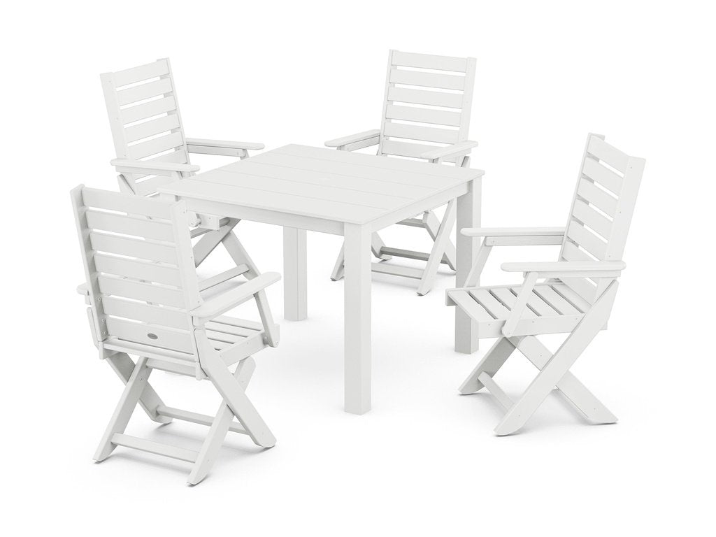 Captain Folding Chair 5-Piece Parsons Dining Set Photo