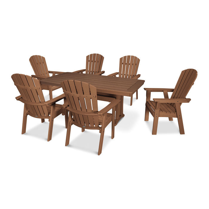 Nautical Curveback Adirondack 7-Piece Dining Set with Trestle Legs - Retreat Home Furniture