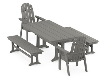 Vineyard Adirondack 5-Piece Farmhouse Dining Set With Trestle Legs Photo