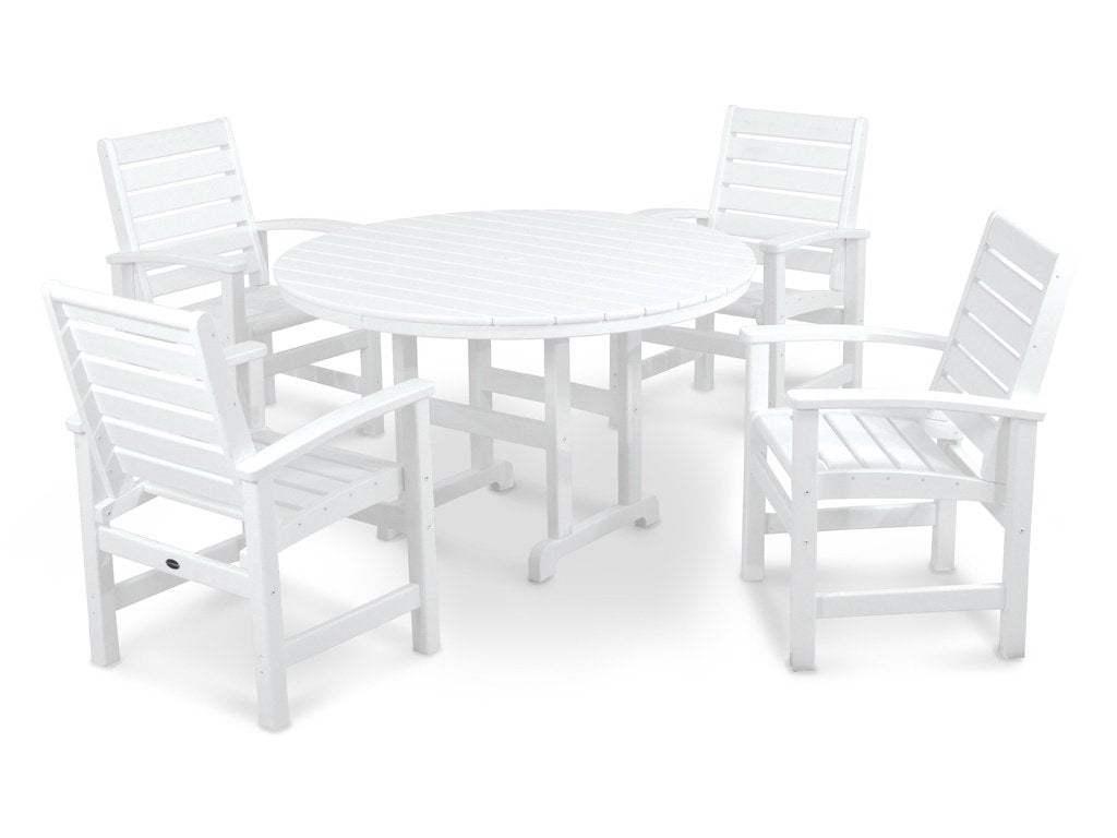 Signature 5-Piece Round Farmhouse Dining Set Photo