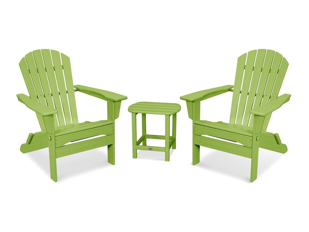 South Beach 3-Piece Folding Adirondack Set Photo