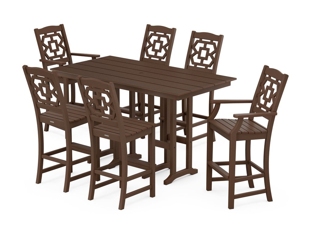 Chinoiserie 7-Piece Farmhouse Bar Set Photo