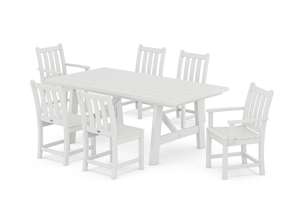 Traditional Garden 7-Piece Rustic Farmhouse Dining Set Photo