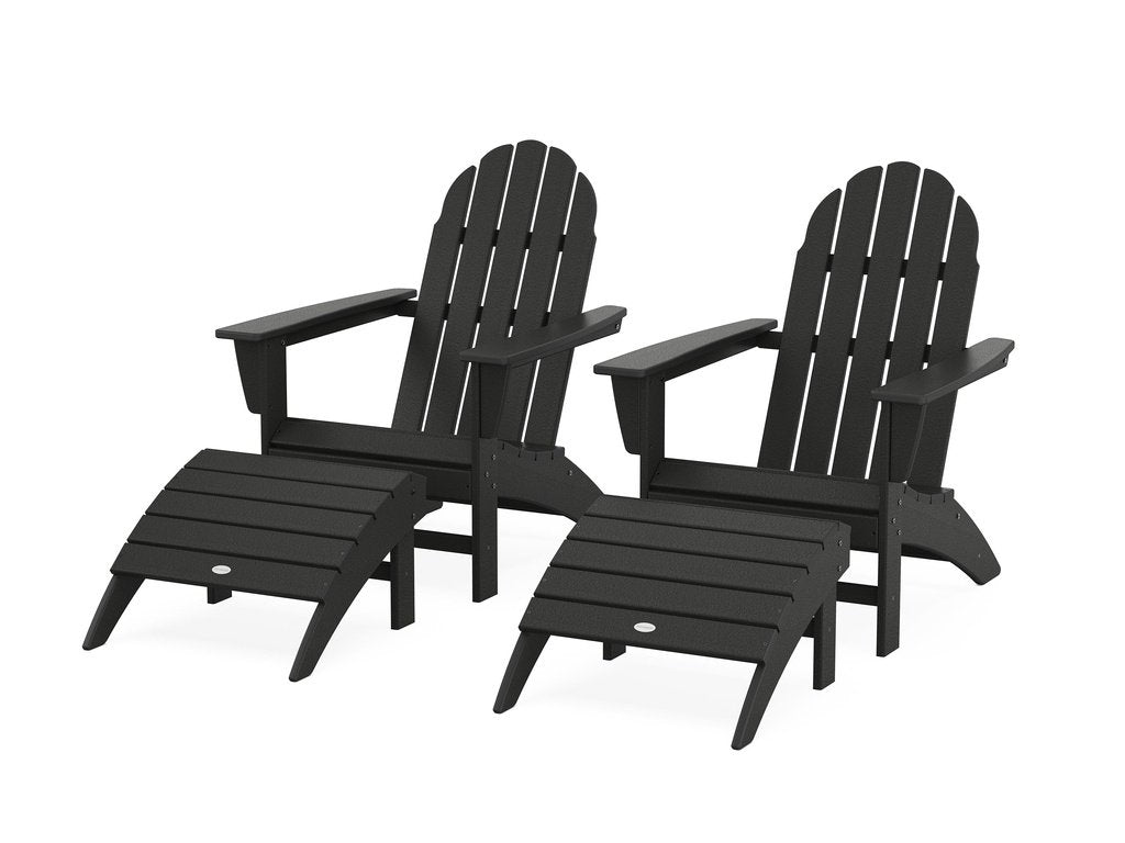 Vineyard Adirondack Chair 4-Piece Set with Ottomans Photo