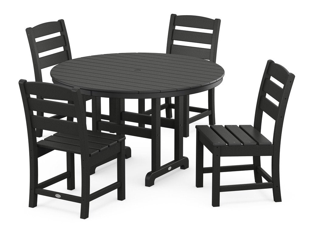 Lakeside 5-Piece Round Farmhouse Side Chair Dining Set Photo