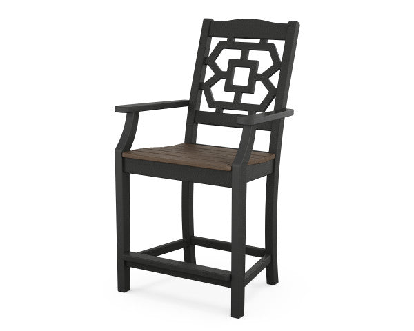 Chinoiserie Counter Arm Chair | Natural Finish - Retreat Home Furniture