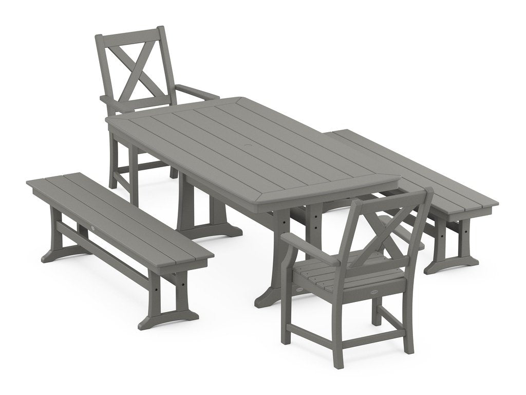 Braxton 5-Piece Dining Set with Trestle Legs Photo