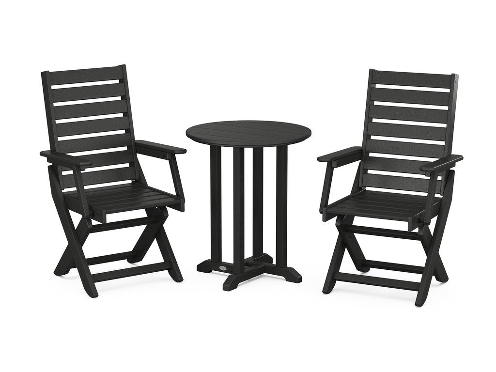 Captain Folding Chair 3-Piece Round Dining Set Photo