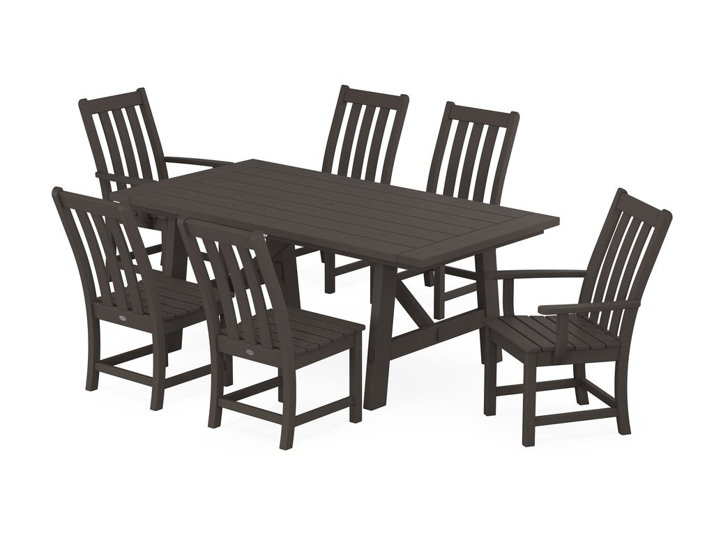 Vineyard 7-Piece Rustic Farmhouse Dining Set Photo