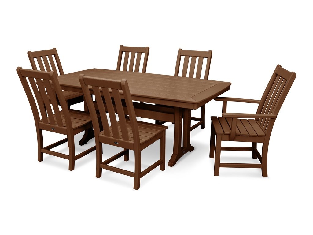 Vineyard 7-Piece Dining Set with Trestle Legs Photo