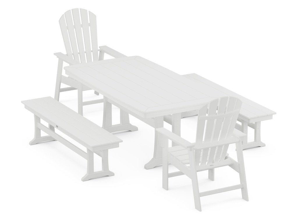 South Beach 5-Piece Dining Set with Trestle Legs Photo