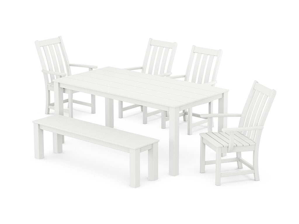 Vineyard 6-Piece Parsons Dining Set with Bench Photo