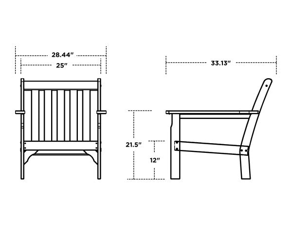 Vineyard Deep Seating Chair | Natural Finish - Retreat Home Furniture