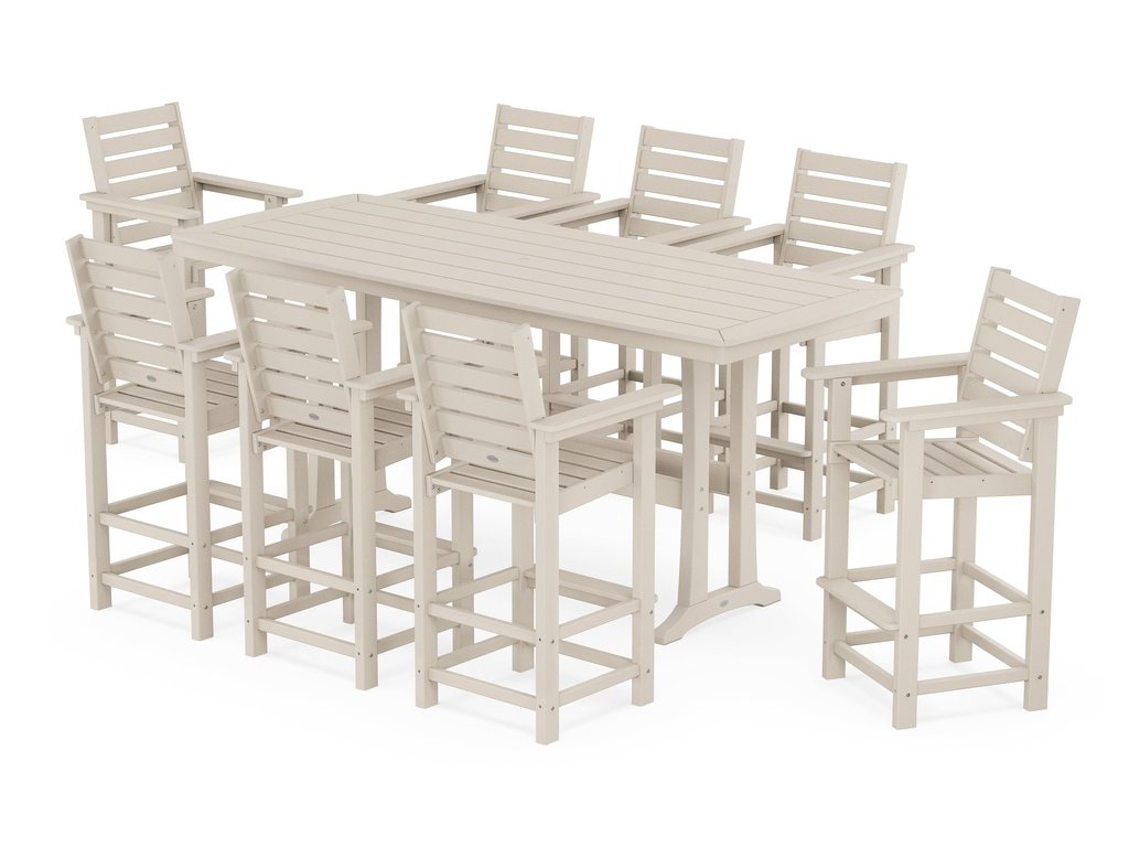 Captain 9-Piece Bar Set with Trestle Legs Photo