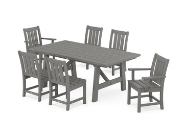 Oxford 7-Piece Rustic Farmhouse Dining Set Photo