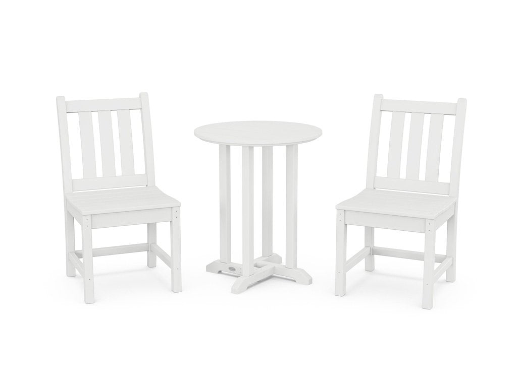 Traditional Garden Side Chair 3-Piece Round Dining Set Photo