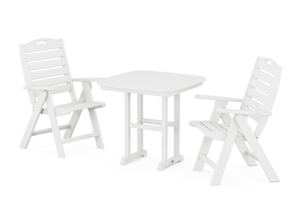 Nautical Folding Highback Chair 3-Piece Dining Set Photo