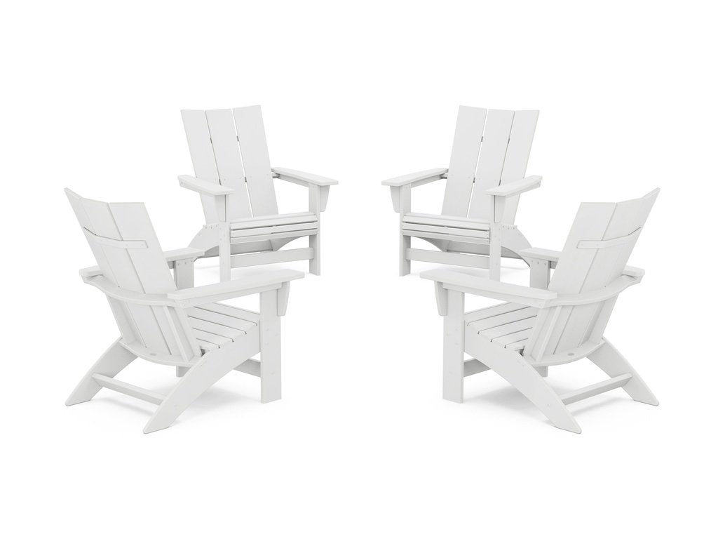 4-Piece Modern Grand Adirondack Chair Conversation Set Photo