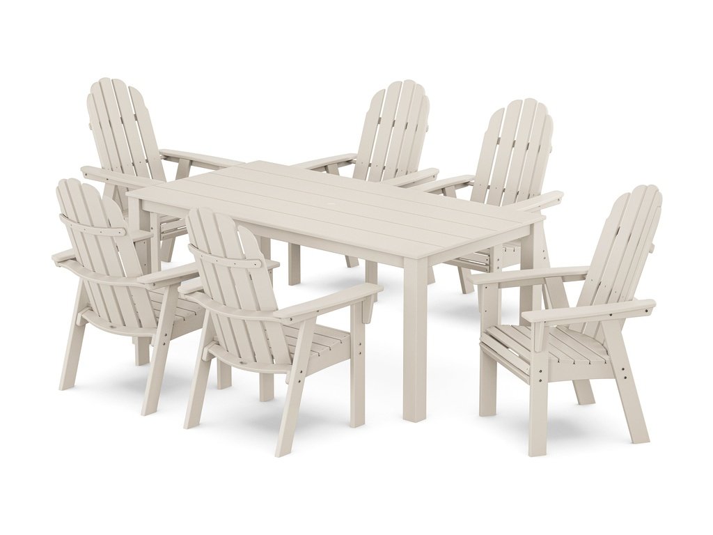 Vineyard Curveback Adirondack 7-Piece Parsons Dining Set Photo