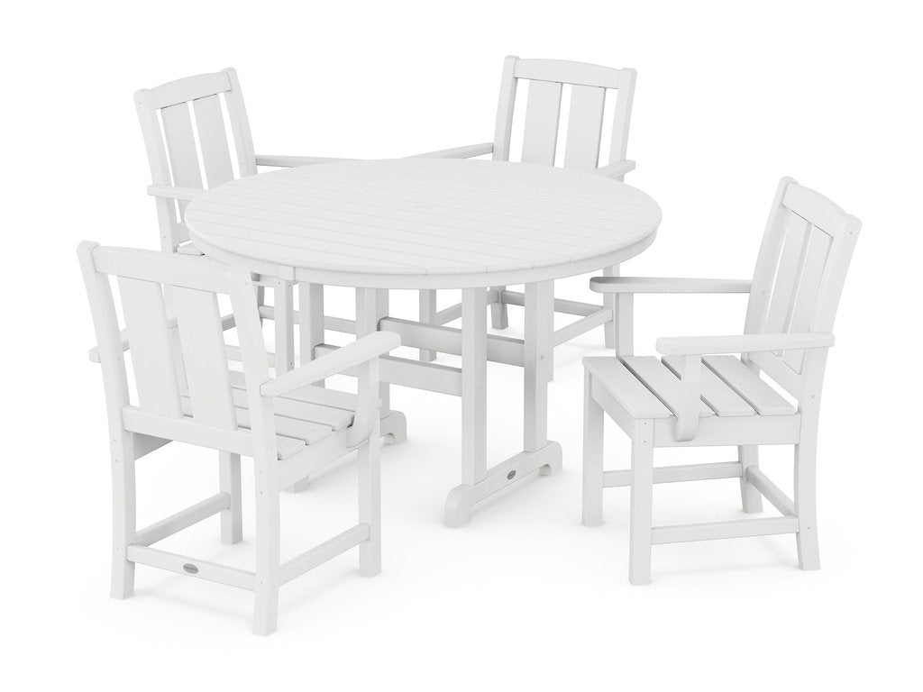 Mission 5-Piece Round Farmhouse Dining Set Photo