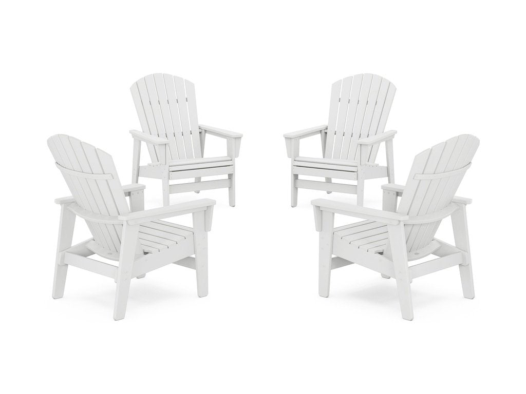 4-Piece Nautical Grand Upright Adirondack Chair Conversation Set Photo