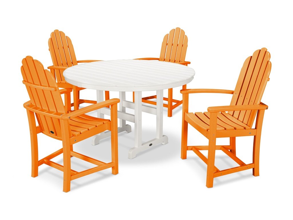 Classic Adirondack 5-Piece Round Farmhouse Dining Set Photo