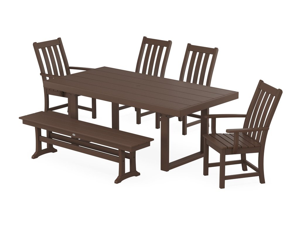 Vineyard 6-Piece Dining Set with Bench Photo